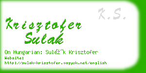 krisztofer sulak business card